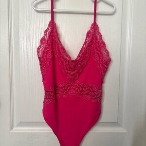 Zara Pink Lace Bodysuit